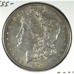1904 MORGAN SILVER DOLLARS, MS-64+ SUPER COLORS!