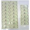 Image 1 : 6 COUNT UNCUT SHEET OF 2003 $1.00, BILLS & 16 COUNT UNCUT SHEET OF 1988 $1.00  S