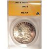 Image 1 : 1882 MORGAN DOLLAR ANACS MS64 RAINBOW COLORS!