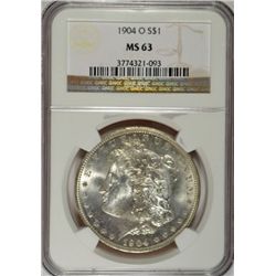 1904 O MORGAN DOLLAR NGC MS63 PL