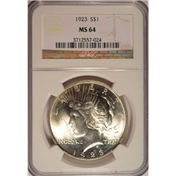 1923 PEACE DOLLAR NGC MS64