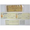 Image 1 : 4 OLD CHECKS, ONE IS STILL BLANK