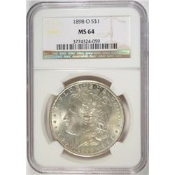 1898-O MORGAN DOLLAR NGC MS64