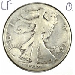 1917-S OBV WALKING LIBERTY HALF DOLLAR VG