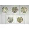 Image 2 : (5) BU 1941-D WALKING LIBERTY HALF DOLLARS MS63+