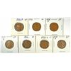 7 DIFFERENT XF+ LINCOLN ONE CENT (11-P,17-D,18-D,26-S,28-D,31-P,31-D)