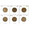 Image 1 : 6 DIFFERENT INDIAN HEAD CENTS (91,02,03,04,06,07)