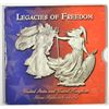 Image 1 : 2003 LEGACIES OF FREEDOM SET( SAE, BRITANNIA 1 OZ SILVER) A TOTAL OF 2 OZ .999