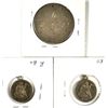 Image 2 : 3 LOVE TOKENS (1 ON FIFTY CENT AND 2 ON SEATED LIBERTY DIME)