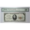 1929 $20 NATIONAL MILWAUKEE, WI #64 PMG 58 EPQ