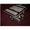 Image 2 : HAND PAINTED BLACK & WHITE SERVING CART, ON WHEELS