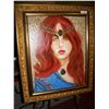 Image 1 : WILLIAM VERDULT "CATHERINE" WITH GEMSTONES W/ APPRAISAL FOR $382,000. OIL ON CANVAS 39.5TX 29.5W
