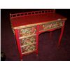 Image 2 : EXQUISITE HAND PAINTED RED & GOLD CHINESE STYLE DESK