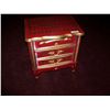 Image 2 : RED & GOLD, HAND PAINTED MIRRORED NIGHT STAND