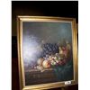 Image 2 : ORIGINAL STILL LIFE W/ FRUIT ON CANVAS, SIGNED "SUNDAY" LOWER RIGHT, FRAMED