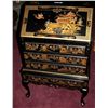 Image 1 : GORGEOUS  HAND PAINTED BLACK & GOLD ASIAN DROP FRON DESK