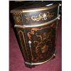Image 1 : HAND PAINTED BLACK & GOLD CORNER CABINET