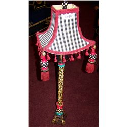 MACKENZIE CHILDS, STYE HAND PAINTED DESIGNER TABLE LAMP