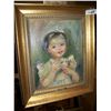 Image 1 : GEORGE CHANN ( CHINESE/AMERICAN 1913-1995) PORTRAIT OF THE ARTIST DAUGHTER, OIL ON CANVAS