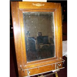 ANTIQUE "ELITE TOWEL SERVICE CO. BARBER'S MIRROR