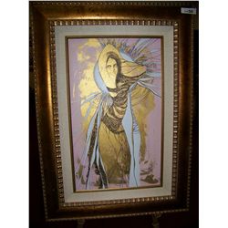 A. VILNER ORIGINAL, MIXED MEDIA ON CANVAS, "A RADIANT WOMAN" CUSTOM FRAMED. RETAIL VALUE$3,000