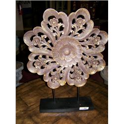 CARVED WOOD ASIAN CENTER PIECE