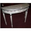 Image 1 : SILVER & GREY HALF ROUND TABLE