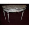 Image 2 : SILVER & GREY HALF ROUND TABLE