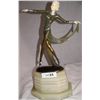 Image 1 : VERY RARE VINTAGE ITALLIAN ART DECO BRONZE & MARBLE SCULPTURE.SIGNED PRENZI 17.5 X 11.5
