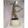 Image 2 : VERY RARE VINTAGE ITALLIAN ART DECO BRONZE & MARBLE SCULPTURE.SIGNED PRENZI 17.5 X 11.5