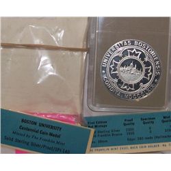1 OUNCE PURE SILVER COIN " BOSTON UNIVERSTY CENTENNIAL COIN MEDAL"