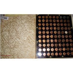RARE SET OF 89 UNCIRCULATED PENNIES-1941 THROUGH 1974-S IN A PLEXIGLASS PRESENTATION CASE