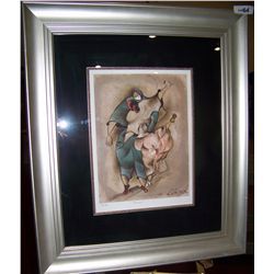 SCHLUSS "TEACH ME" ORIGINAL SERIGRAPH, SIGNED & NUMBERED 92/250  GALLERY  FRAMED