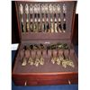 Image 2 : VINTAGE BOX OF GOLD PLATED FLATWARE SET