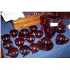 Image 2 : VINTAGE SET OF 20+ PIECES OF RUBY RED GLASSWARE