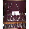Image 1 : VINTAGE SET OF 1950'S PRESTIGE SILVERPLATE FLATWARE IN WOODEN PRESENTATION BOX