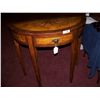 Image 2 : MARQUETRY CRESCENT HALF MOON TABLE