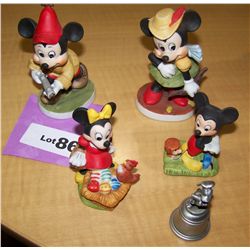 (5) PIECE DISNEY DECORATIVE FIGURINE LOT