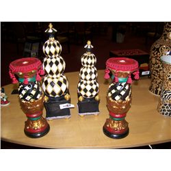 (4) PIECE MCKENZIE CHILDS STYLE DECORATIVES LOT