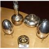 Image 2 : (5) PIECE BRASS & SILVERPLATE DECORATIVE LOT, AS SHOWN