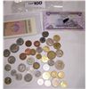 Image 1 : MULTI-PIECE ASSORTED FORIEGN COIN & CURRENCY WHOLESALE LOT, AS SHOWN