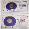 Image 1 : (2X$) 1935 PEACE DOLLAR & 1922 SILVER PEACE DOLLAR W/ 1ST DAY ISSUE STAMPS