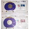 Image 2 : (2X$) 1935 PEACE DOLLAR & 1922 SILVER PEACE DOLLAR W/ 1ST DAY ISSUE STAMPS