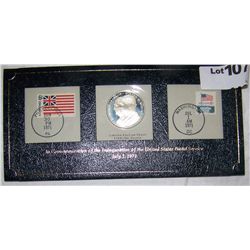 U.S POSTAL STERLING SILVER COMMEMORATIVE W/ STAMPS