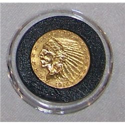 EXTREMELY RARE 1914-D GOLD INDIAN HEAD UNITED STATES 2 1/2 DOLLAR PIECE AU- MS STATE