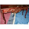 Image 1 : AMAZING HAND CARVED MAHOGANY LONG ENTRY HALL TABLE