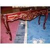 Image 2 : AMAZING HAND CARVED MAHOGANY LONG ENTRY HALL TABLE
