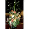 Image 1 : LARGE SILK FLORAL DISPLAY IN URN