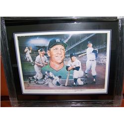 MICKEY MANTLE, HAND SIGNED LIMITED EDITION SERIGRAPH#280/1000 ALSO SIGNED IN PENCIL BY ARTIST