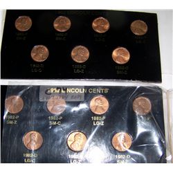 (2x$) 1982 LINCOLN CENTS